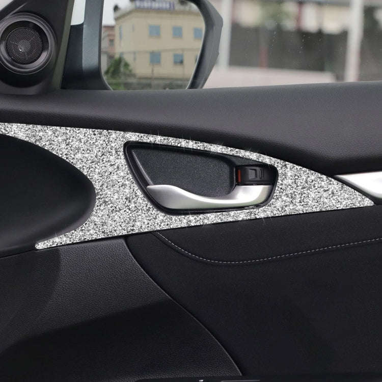 For Honda Civic 2016-2019 Car Inside Door Bowl Diamond Decorative Sticker, Left and Right Drive