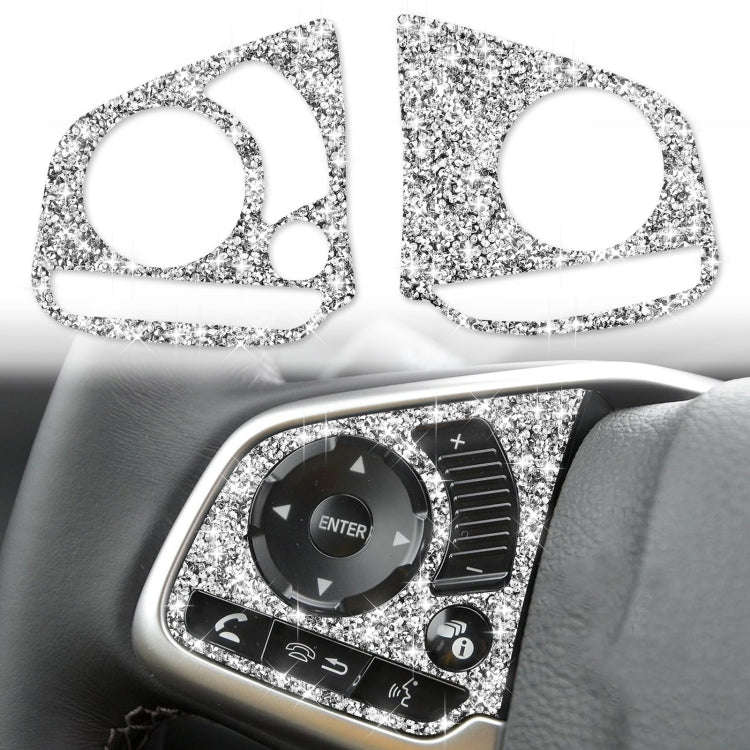 For Honda Civic 2016-2019 Car Steering Wheel Buttons High Configuration Diamond Decorative Sticke...