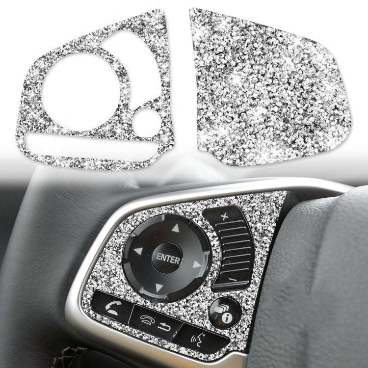 For Honda Civic 2016-2019 Car Steering Wheel Buttons Middle Configuration Diamond Decorative Stic...