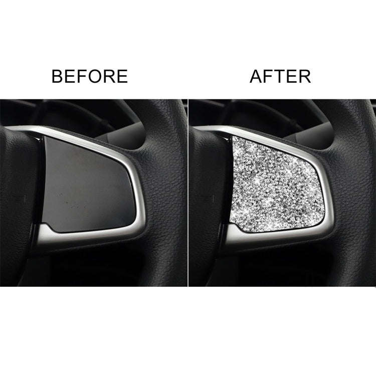 For Honda Civic 2016-2019 Car Steering Wheel Buttons Middle Configuration Diamond Decorative Stic...