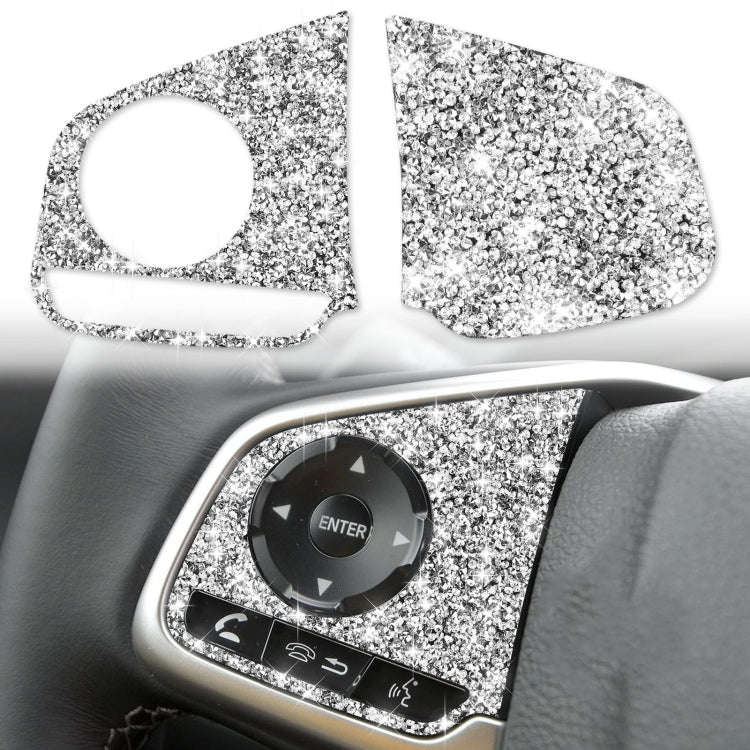 For Honda Civic 2016-2019 Car Steering Wheel Buttons Low Configuration Diamond Decorative Sticker...