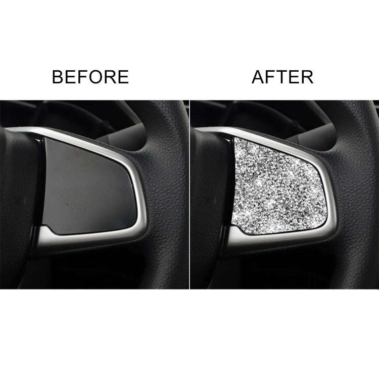 For Honda Civic 2016-2019 Car Steering Wheel Buttons Low Configuration Diamond Decorative Sticker...