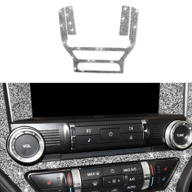 For Ford Mustang 2015-2020 Car Central Control Panel Diamond Decoration Sticker, Left and Right D...