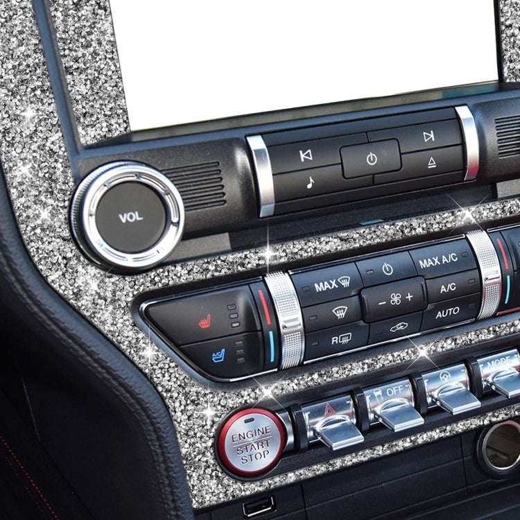 For Ford Mustang 2015-2020 Car Central Control Panel Diamond Decoration Sticker, Left and Right D...