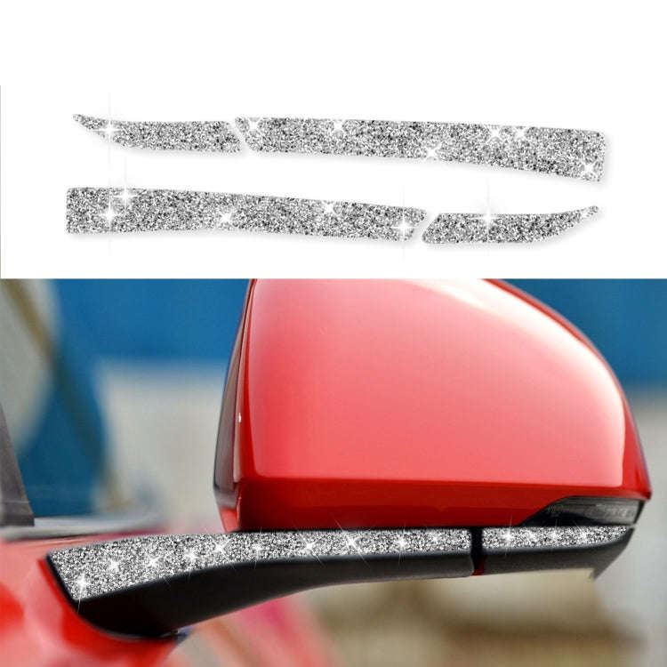 For Ford Mustang 2015-2020 4pcs Car Rearview Mirror Diamond Decoration Sticker, Left and Right Drive