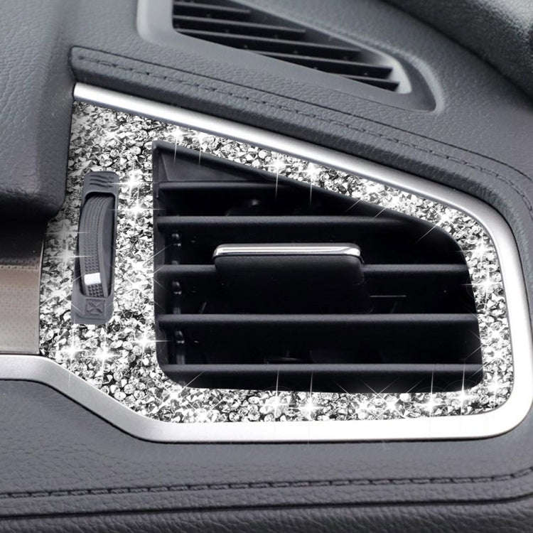 For Honda Civic 2016-2019 Car Left and Right Air Outlets Diamond Decorative Sticker, Left-hand Drive