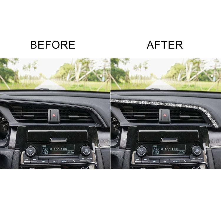 For Honda Civic 2016-2019 Car Central Control Air Outlets Upper Diamond Decorative Sticker, Left-...