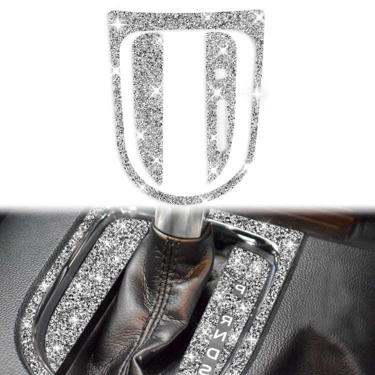 For Ford Mustang 2015-2020 3pcs Car Gear Shift Outer Ring Diamond Decoration Sticker, Right Drive