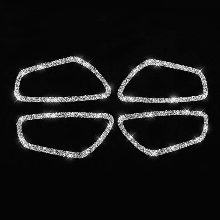 For Honda Civic 2016-2019 Car Inside Door Bowl Frame Diamond Decorative Sticker, Left and Right D...