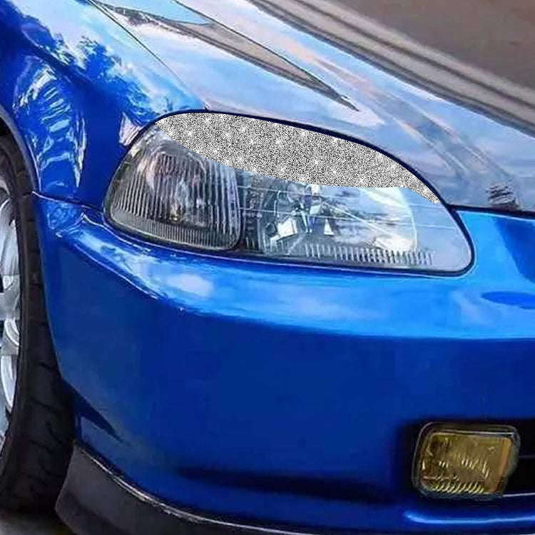 For Honda Civic 1999-2000 Car Light Eyebrow Diamond Decorative Sticker, Left and Right Drive