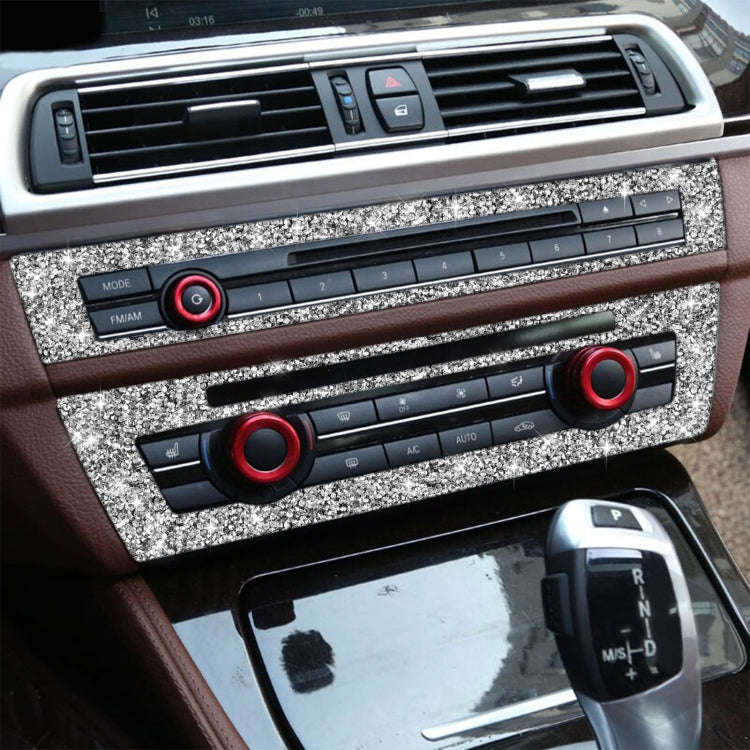 For BMW F10 5 Series 2011-2017 Car CD Panel Diamond Decorative Sticker, Left and Right Drive