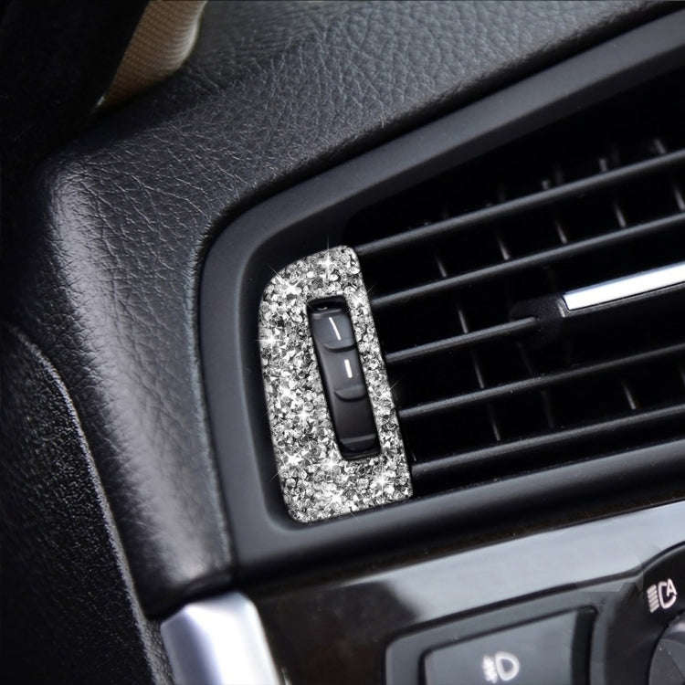 For BMW F10 5 Series 2011-2017 Car Air Outlets Diamond Decorative Sticker, Left and Right Drive