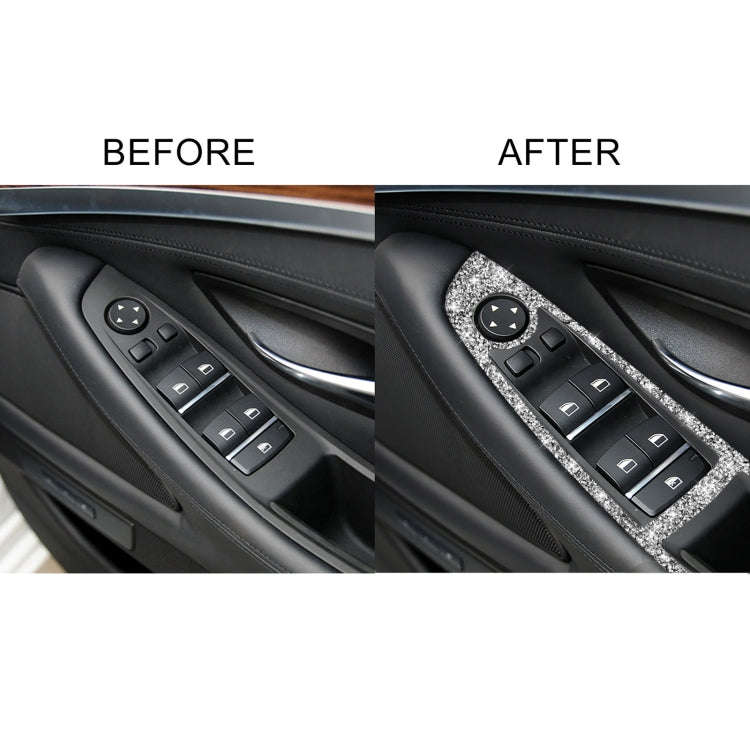 For BMW F10 5 Series 2011-2018 Car Window Lift Switch Diamond Decorative Sticker, Right-hand Drive