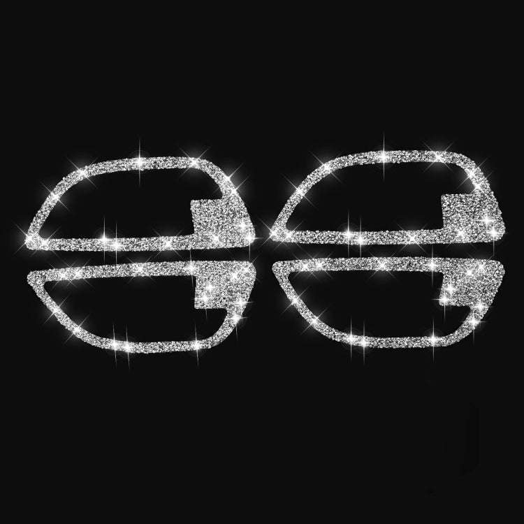 For BMW F10 5 Series 2011-2017 Car Door Handle Frame Diamond Decorative Sticker, Left and Right D...