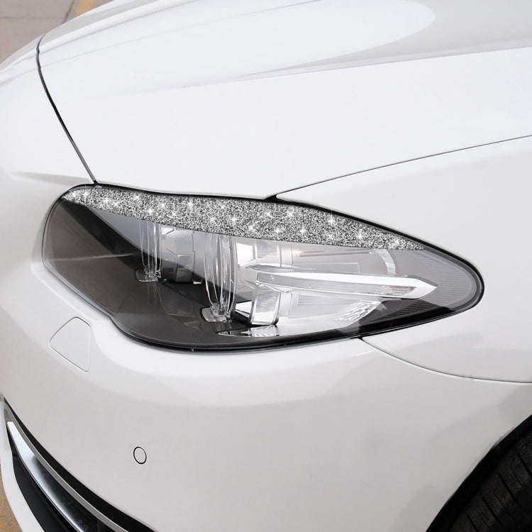 For BMW F10 5 Series 2010-2013 Car Light Eyebrow Diamond Decorative Sticker, Left and Right Drive
