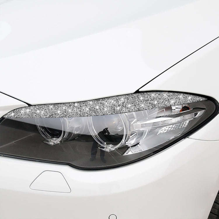 For BMW F10 5 Series 2010-2013 Car Light Eyebrow Diamond Decorative Sticker, Left and Right Drive
