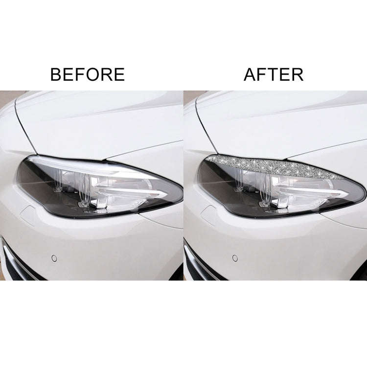 For BMW F10 5 Series 2010-2013 Car Light Eyebrow Diamond Decorative Sticker, Left and Right Drive