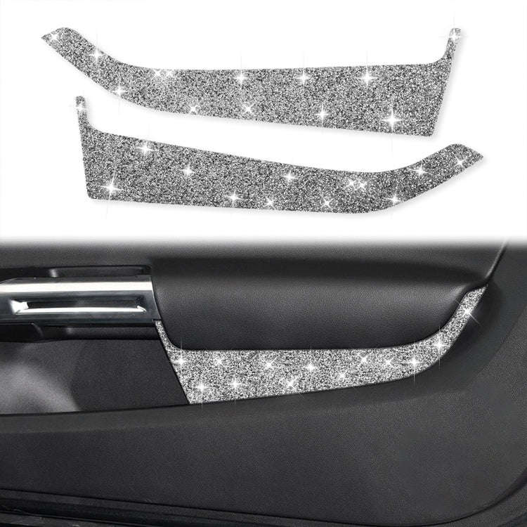 For Ford Mustang 2015-2020 Car Front Door Panel Diamond Decoration Sticker, Left and Right Drive