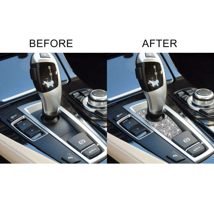 For BMW 5 Series GT X3 X4 2009-2016 Car Gear Handle Below Diamond Decorative Sticker, Left-hand D...