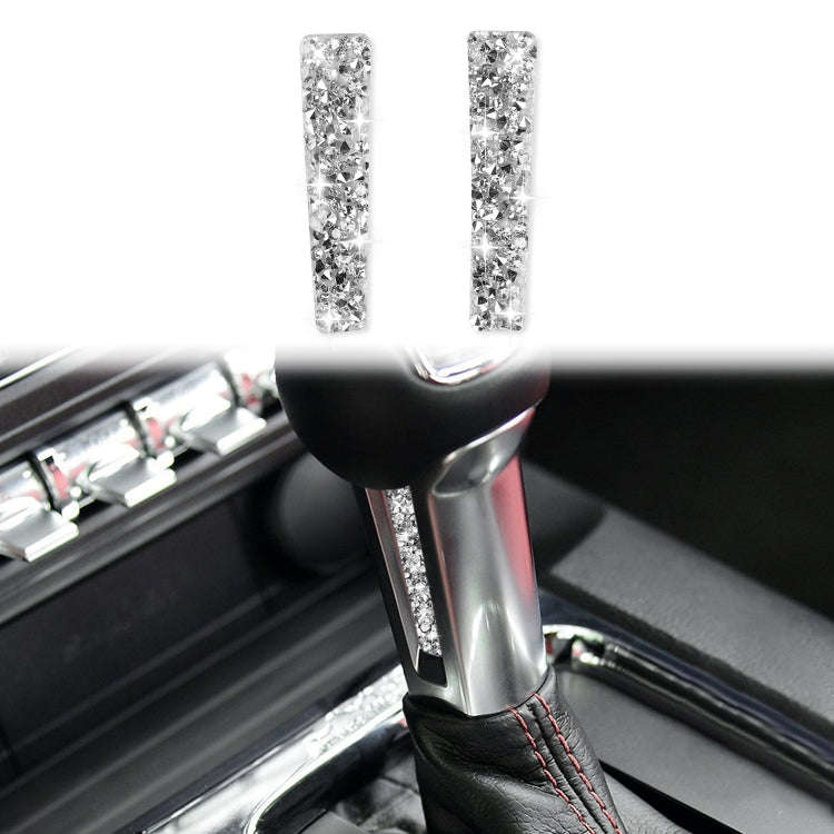 For Ford Mustang 2015-2020 Car Gear Handle Side Diamond Decoration Sticker, Left and Right Drive