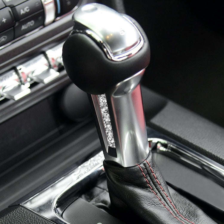 For Ford Mustang 2015-2020 Car Gear Handle Side Diamond Decoration Sticker, Left and Right Drive