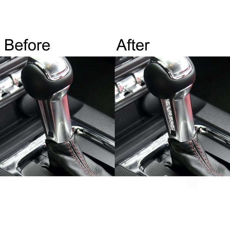 For Ford Mustang 2015-2020 Car Gear Handle Side Diamond Decoration Sticker, Left and Right Drive