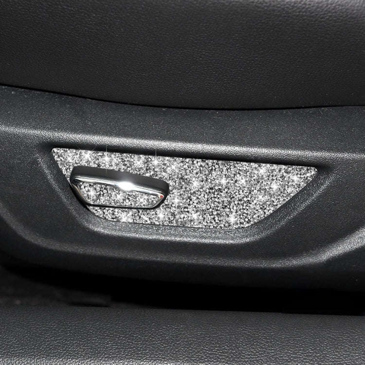 For Ford Mustang 2015-2020 Car Seat Adjustment Button Diamond Decoration Sticker, Right Drive