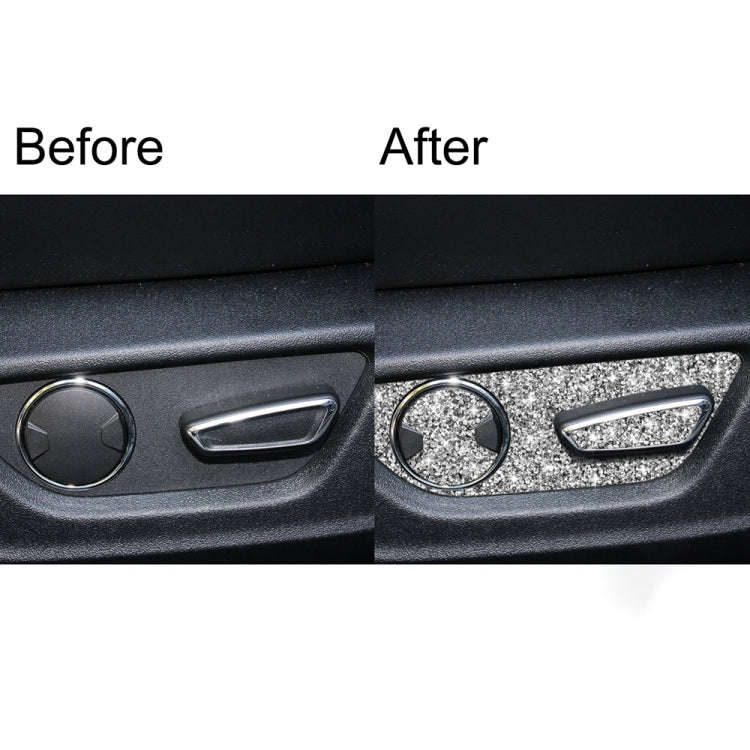 For Ford Mustang 2015-2020 Car Seat Adjustment Button Diamond Decoration Sticker, Right Drive