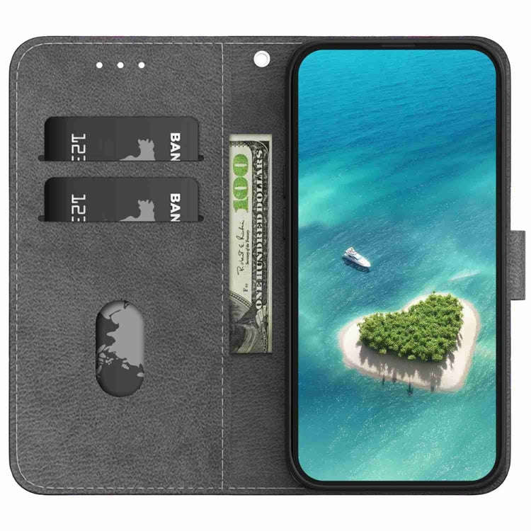 For Motorola Moto G04s / Moto E14 Crystal Texture Colored Drawing Leather Phone Case(Cat Tiger Re...
