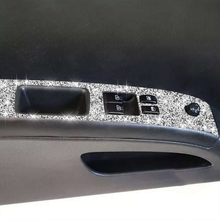 For Nissan 350Z 2003-2009 2pcs Car Glass Lift Diamond Decorative Sticker, Left Drive