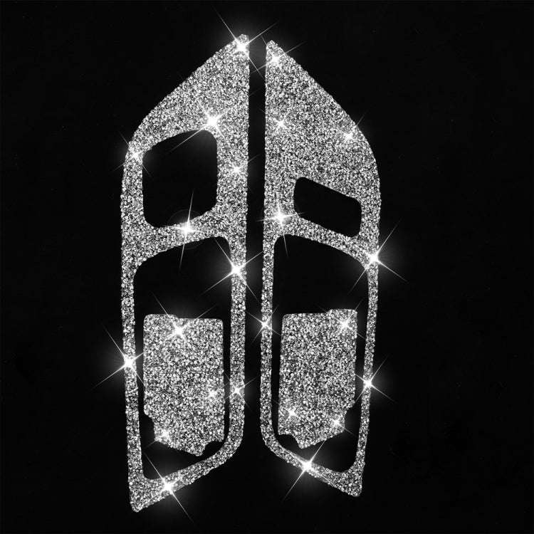 For Ford Mustang 2015-2020 4pcs Car Door Inner Handle Panel Diamond Decoration Sticker, Left Drive