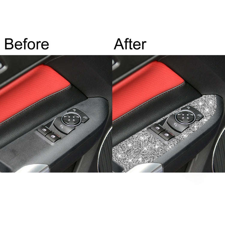 For Ford Mustang 2015-2020 Car Door Lift Panel B Diamond Decoration Sticker, Left Drive