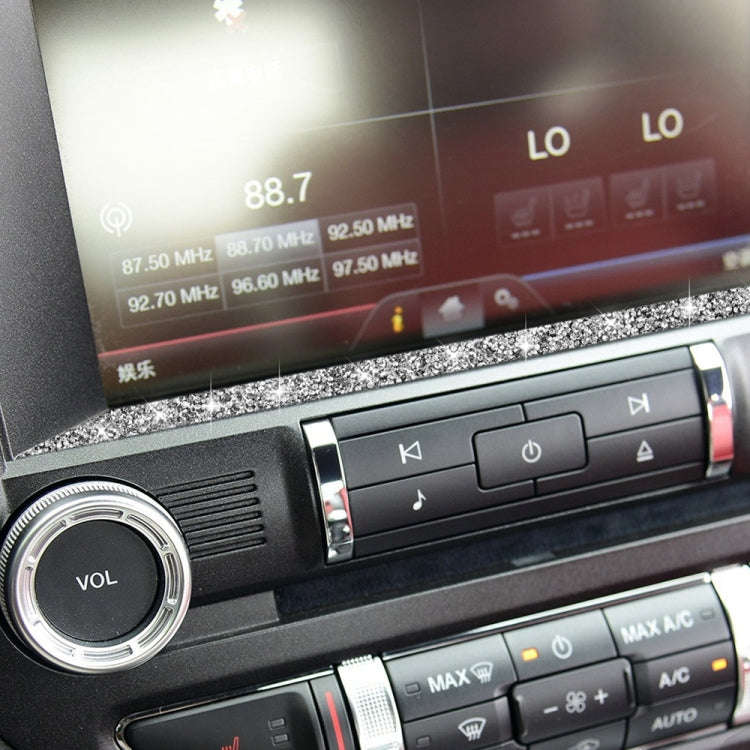 For Ford Mustang 2015-2020 Car Multimedia Lower Frame Diamond Decoration Sticker, Left and Right ...