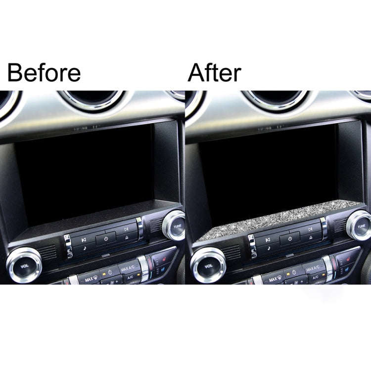 For Ford Mustang 2015-2020 Car Multimedia Lower Frame Diamond Decoration Sticker, Left and Right ...