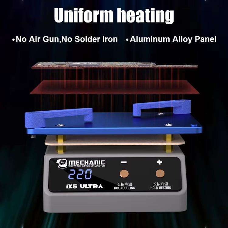 Mechanical IX5 Ultra Universal Preheating Platform for Motherboard Repair, Plug:US