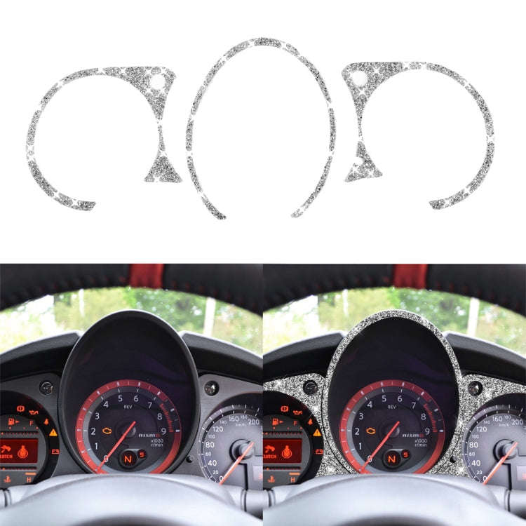 For Nissan 370Z Z34 2009- Car Speed Dashboard Diamond Decoration Sticker, Left and Right Drive