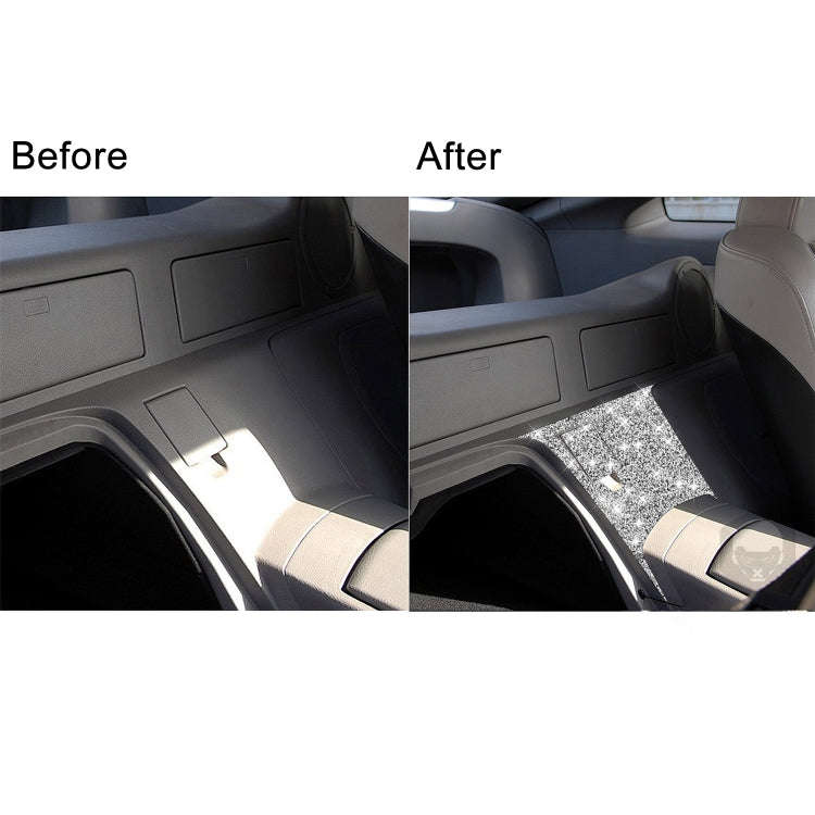 For Nissan 350Z 2003-2009 2pcs Car Rear Of Center Console Diamond Decorative Sticker, Left Drive