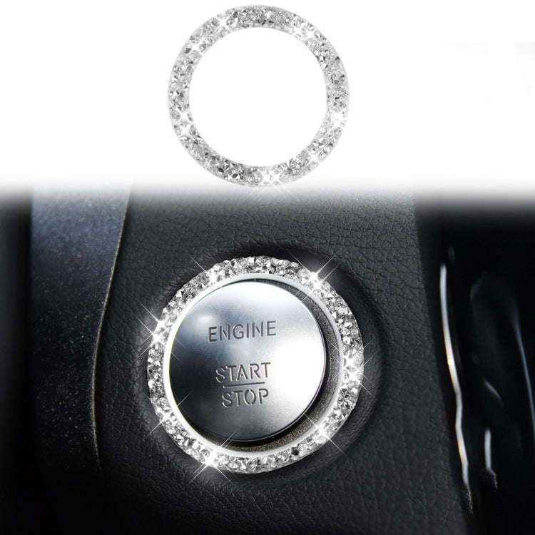 For Mercedes-Benz C-Class W205 2015-2018 Car One-Click Start Ring Diamond Decoration Sticker, Lef...