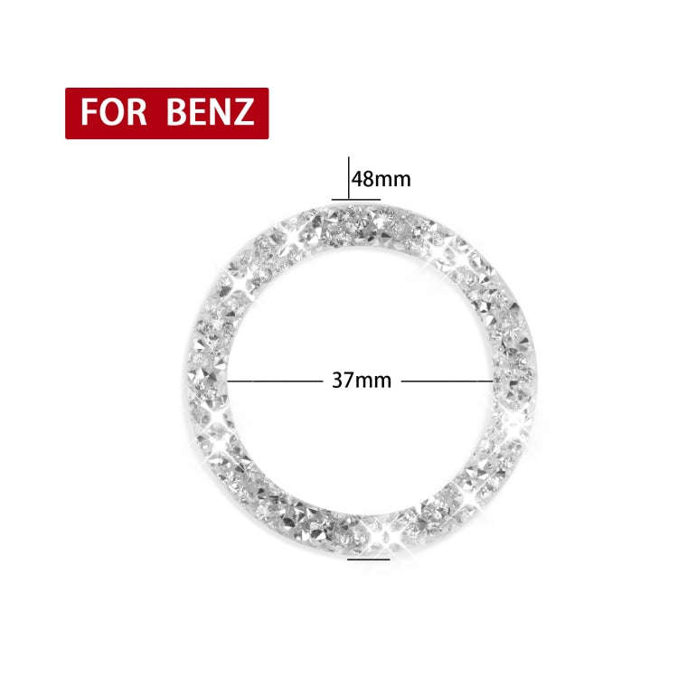 For Mercedes-Benz C-Class W205 2015-2018 Car One-Click Start Ring Diamond Decoration Sticker, Lef...