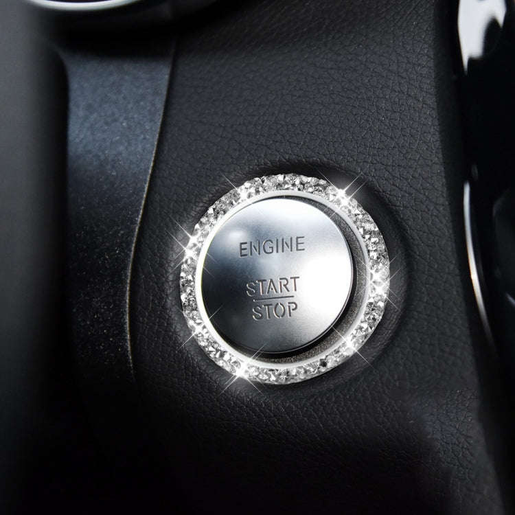 For Mercedes-Benz C-Class W205 2015-2018 Car One-Click Start Ring Diamond Decoration Sticker, Lef...