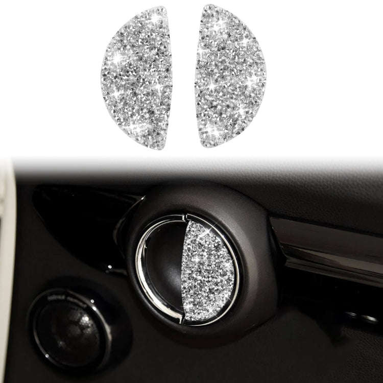 For BMW Mini Cooper R55 Car Door Inner Handle Diamond Decoration Sticker, Left and Right Drive
