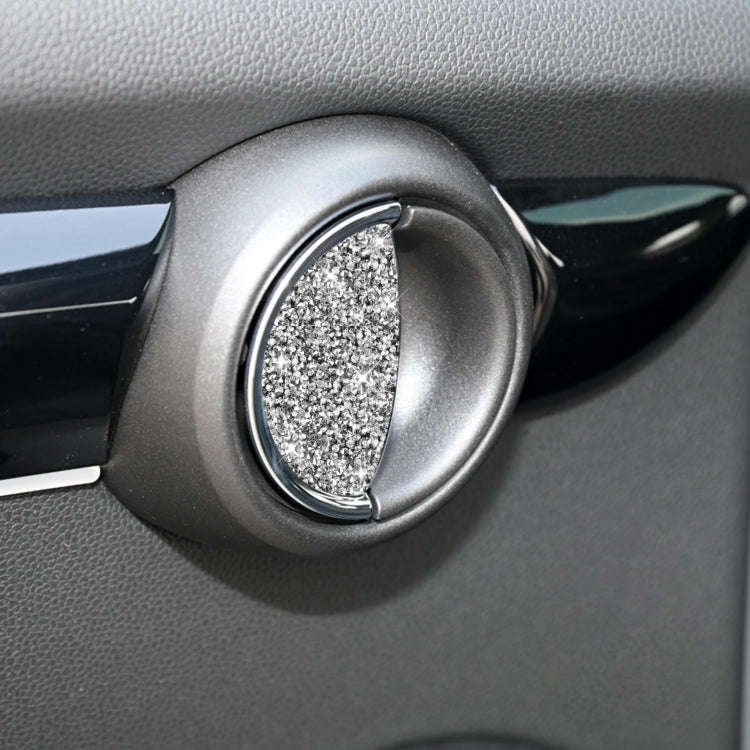 For BMW Mini Cooper R55 Car Door Inner Handle Diamond Decoration Sticker, Left and Right Drive
