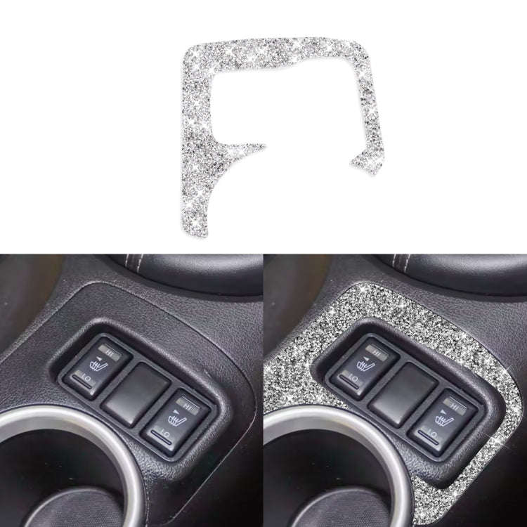 For Nissan 370Z Z34 2009- Car Central Control Heating Button Outer Frame Diamond Decoration Stick...