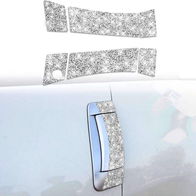 For Nissan 350Z 2003-2009 6pcs Car Door Outer Handle Diamond Decorative Sticker, Right Drive