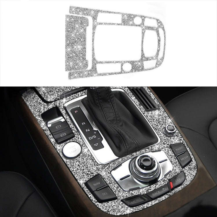 For Audi A4L / A5 / Q5 Car Gear Panel C Diamond Decoration Sticker, Left and Right Drive