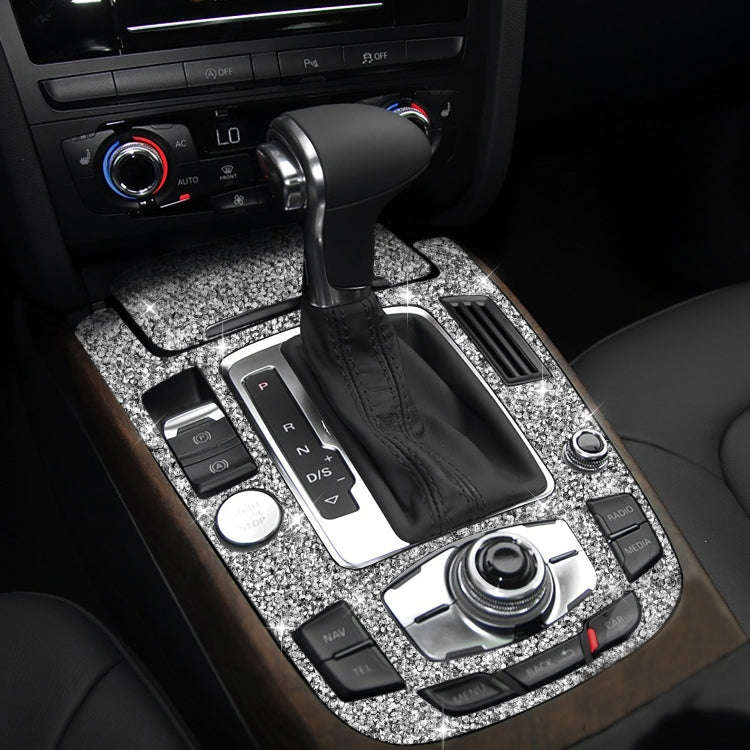 For Audi A4L / A5 / Q5 Car Gear Panel C Diamond Decoration Sticker, Left and Right Drive