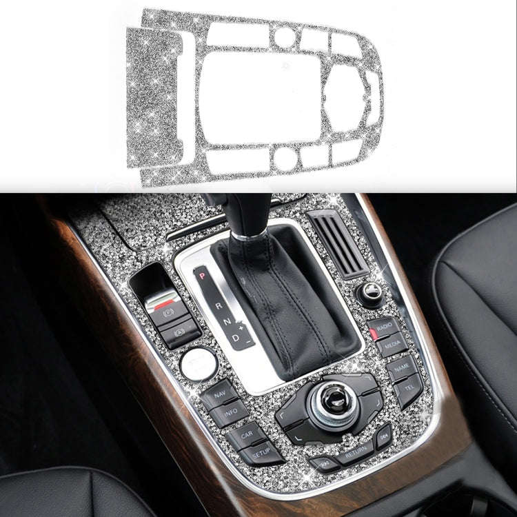 For Audi A4L / A5 / Q5 Car Gear Panel D Diamond Decoration Sticker, Left and Right Drive
