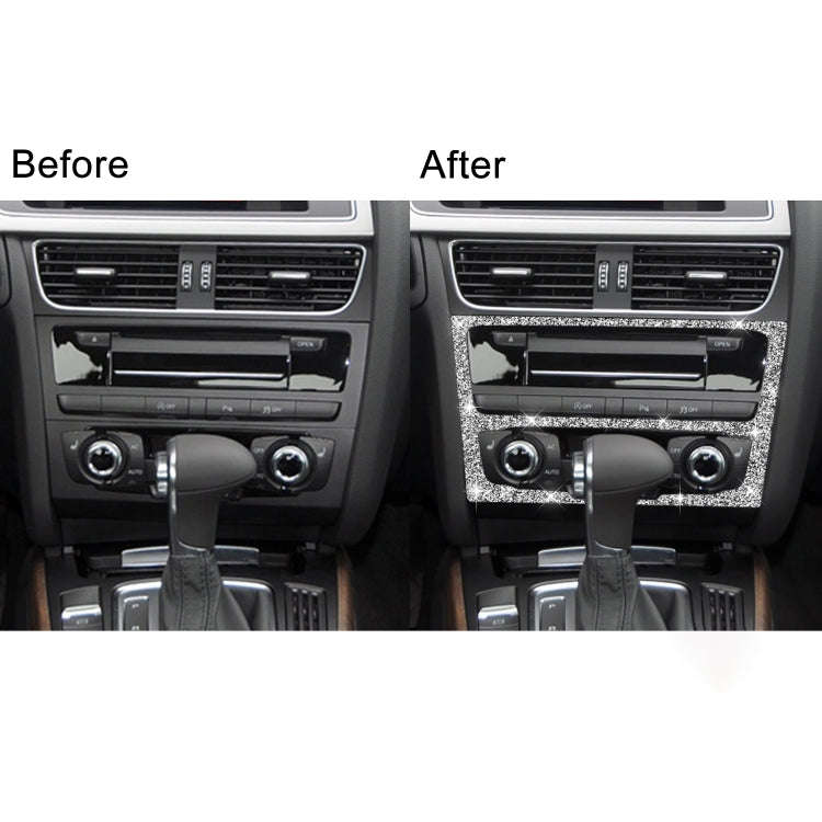 For Audi Q5 / A4L Car Center Control Panel Type A Diamond Decoration Sticker, Left and Right Drive