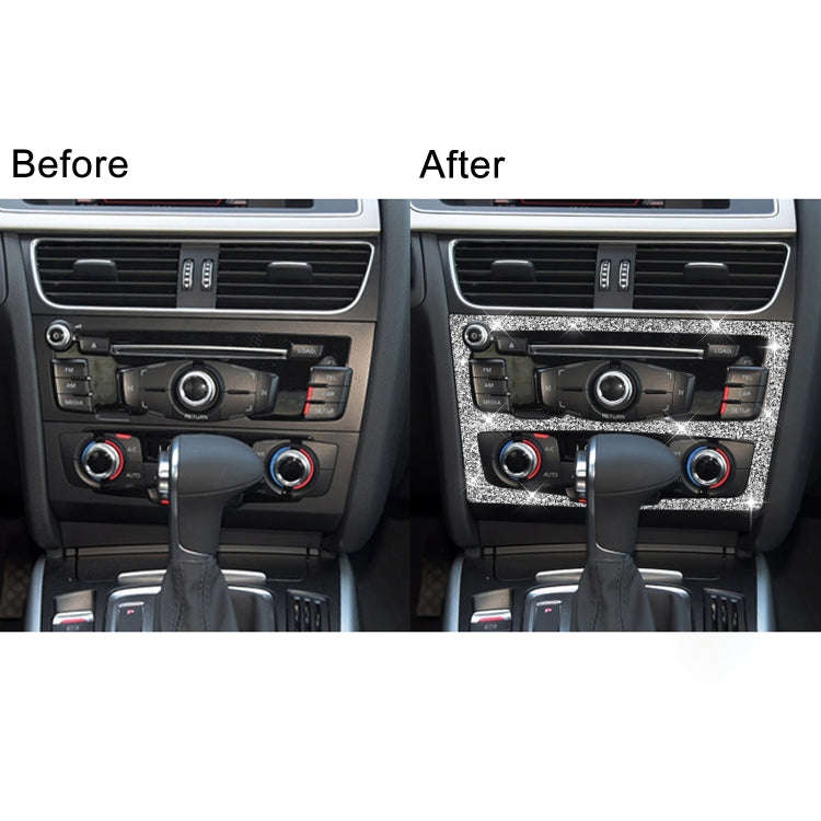 For Audi Q5 / A4L Car Center Control Panel Type B Diamond Decoration Sticker, Left and Right Drive