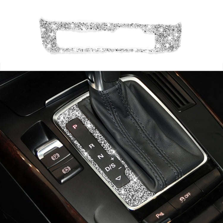 For Audi A4 / A5 / Q5 Car Gear Panel Diamond Decoration Sticker, Left Drive